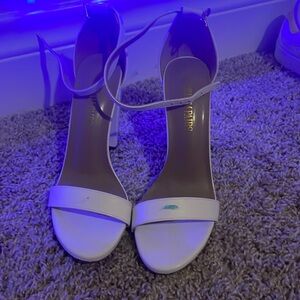White high heels
